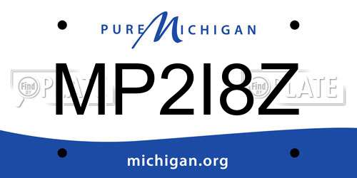 MP2I8Z Michigan License Plate