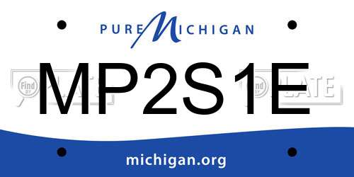 MP2S1E Michigan License Plate