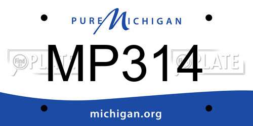 MP314 Michigan License Plate