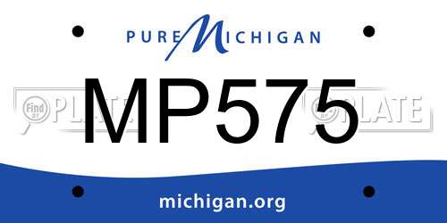 MP575 Michigan License Plate