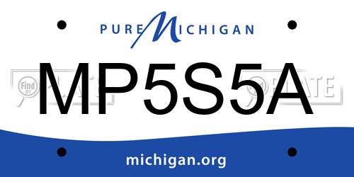 MP5S5A Michigan License Plate