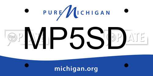 MP5SD Michigan License Plate