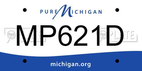 MP621D Michigan License Plate