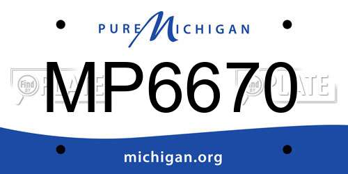 MP6670 Michigan License Plate