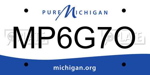 MP6G7O Michigan License Plate