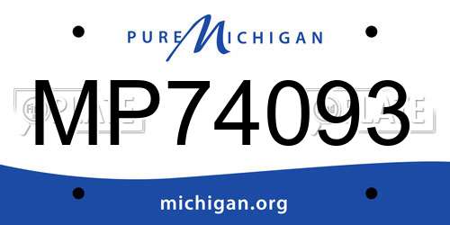 MP74093 Michigan License Plate