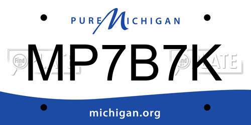 MP7B7K Michigan License Plate
