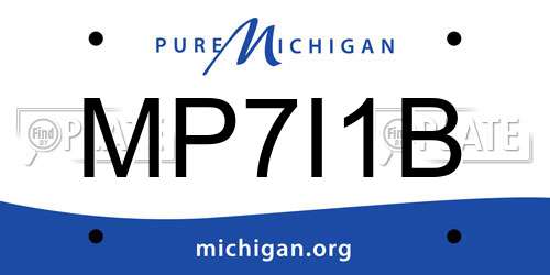 MP7I1B Michigan License Plate