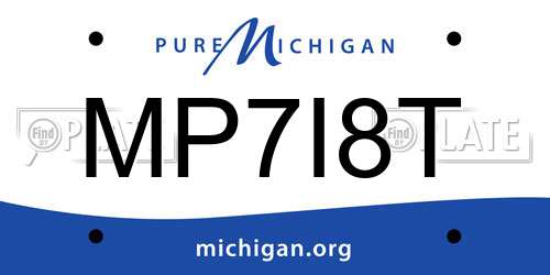 MP7I8T Michigan License Plate