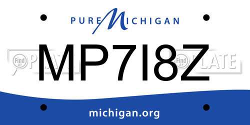 MP7I8Z Michigan License Plate