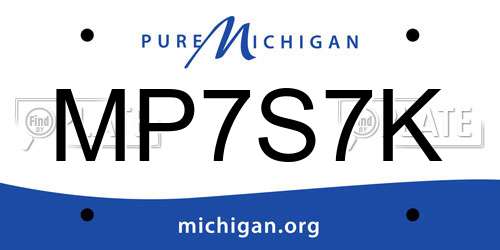 MP7S7K Michigan License Plate