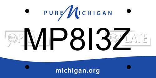 MP8I3Z Michigan License Plate