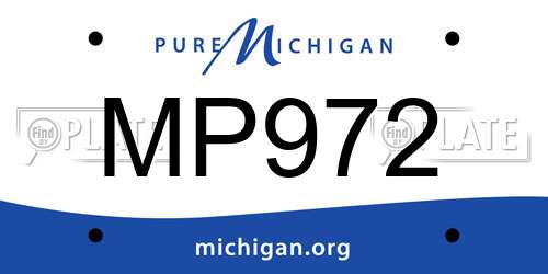 MP972 Michigan License Plate