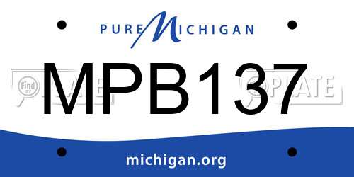 MPB137 Michigan License Plate