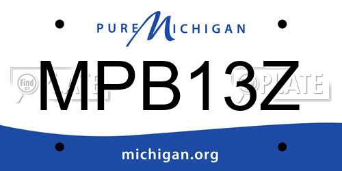 MPB13Z Michigan License Plate
