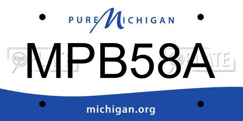 MPB58A Michigan License Plate