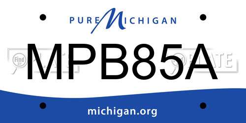 MPB85A Michigan License Plate