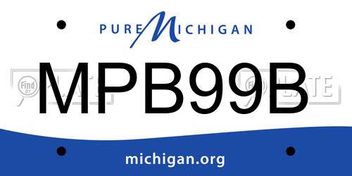 MPB99B Michigan License Plate