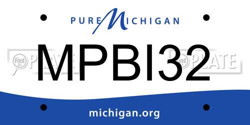 MPBI32 Michigan License Plate