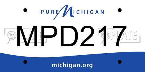 MPD217 Michigan License Plate