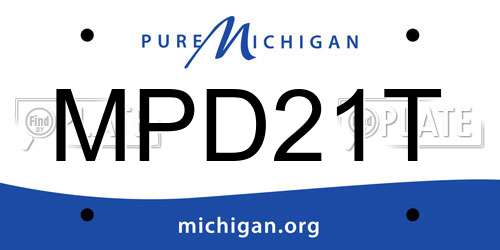 MPD21T Michigan License Plate