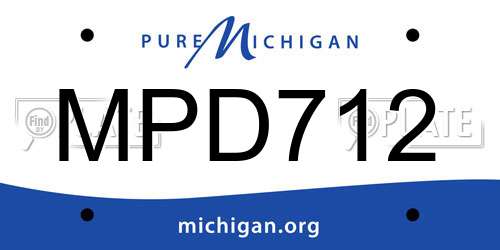 MPD712 Michigan License Plate