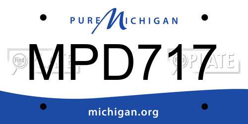 MPD717 Michigan License Plate