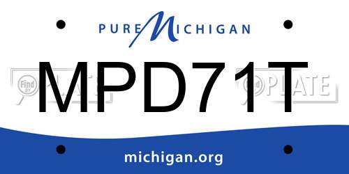 MPD71T Michigan License Plate