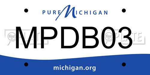 MPDB03 Michigan License Plate