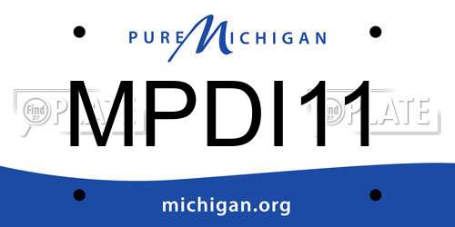 MPDI11 Michigan License Plate