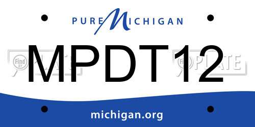 MPDT12 Michigan License Plate