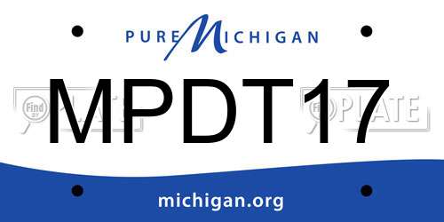 MPDT17 Michigan License Plate