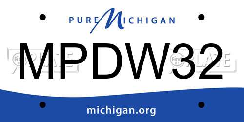 MPDW32 Michigan License Plate