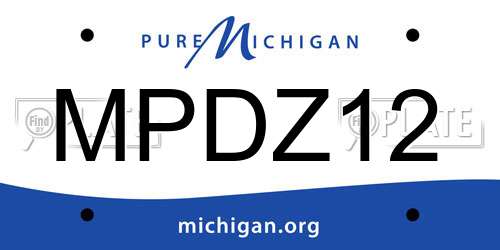 MPDZ12 Michigan License Plate