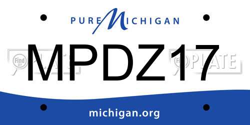 MPDZ17 Michigan License Plate