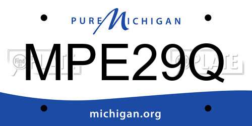 MPE29Q Michigan License Plate