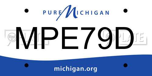 MPE79D Michigan License Plate