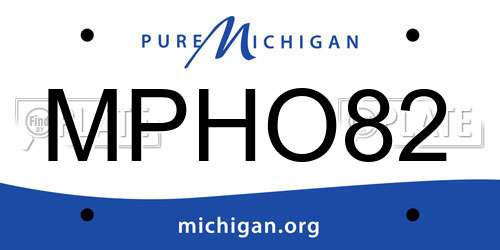 MPHO82 Michigan License Plate