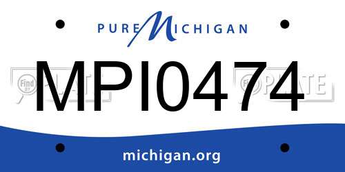 MPI0474 Michigan License Plate
