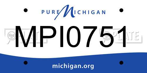 MPI0751 Michigan License Plate