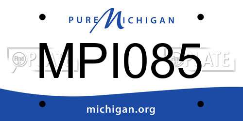 MPI085 Michigan License Plate