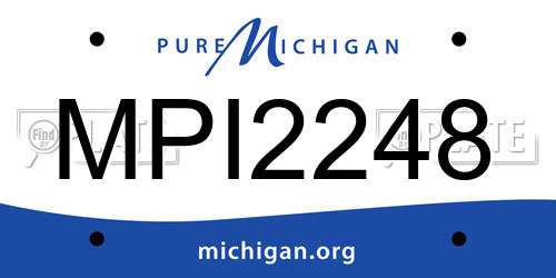 MPI2248 Michigan License Plate