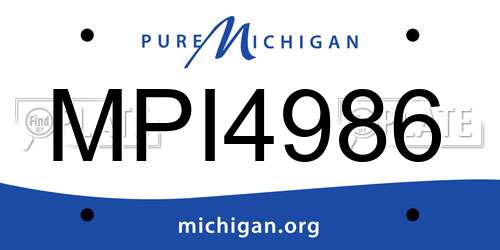 MPI4986 Michigan License Plate