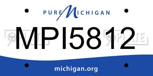 MPI5812 Michigan License Plate