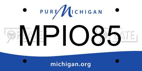 MPIO85 Michigan License Plate