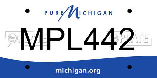 MPL442 Michigan License Plate