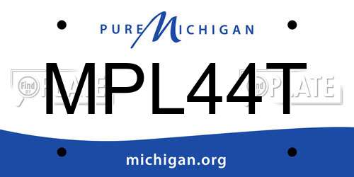 MPL44T Michigan License Plate