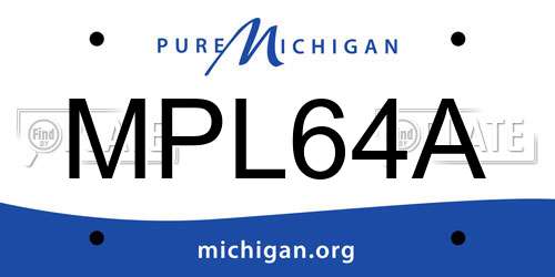 MPL64A Michigan License Plate