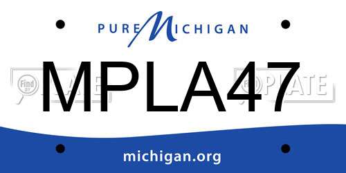 MPLA47 Michigan License Plate