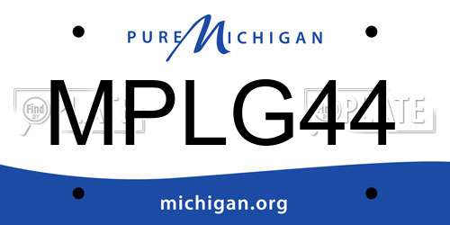 MPLG44 Michigan License Plate